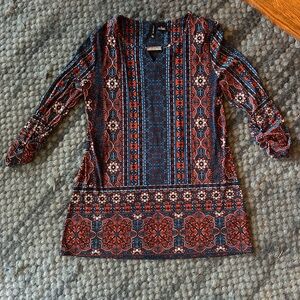 New Directions Multicolor Patterned Women’s Tunic